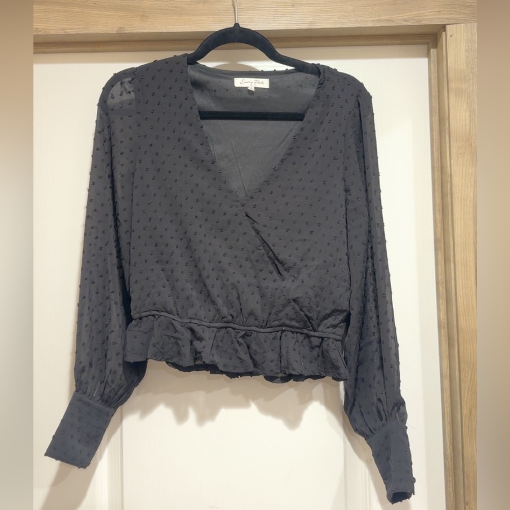 Cropped Black Blouse